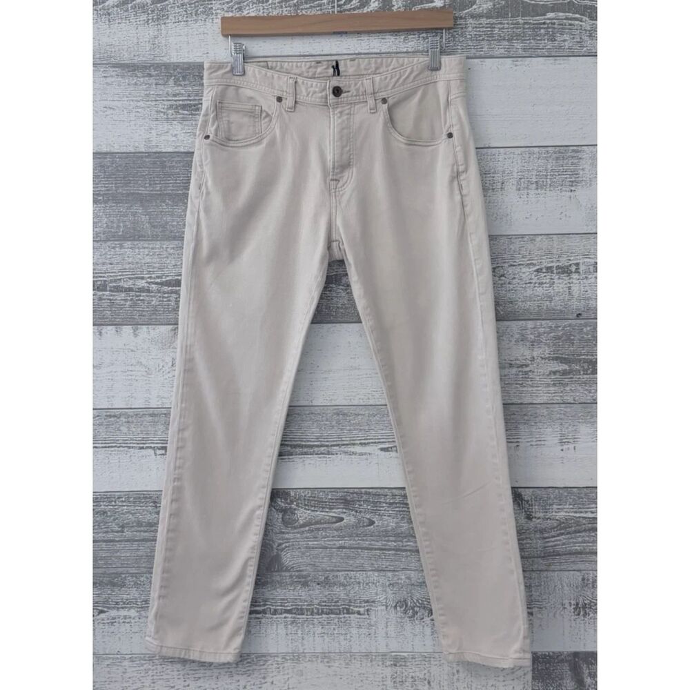 Johnnie-O Light Khaki Pants Pockets Mens 34x30 (Fit 34x29) Stretch Chico Jeans
